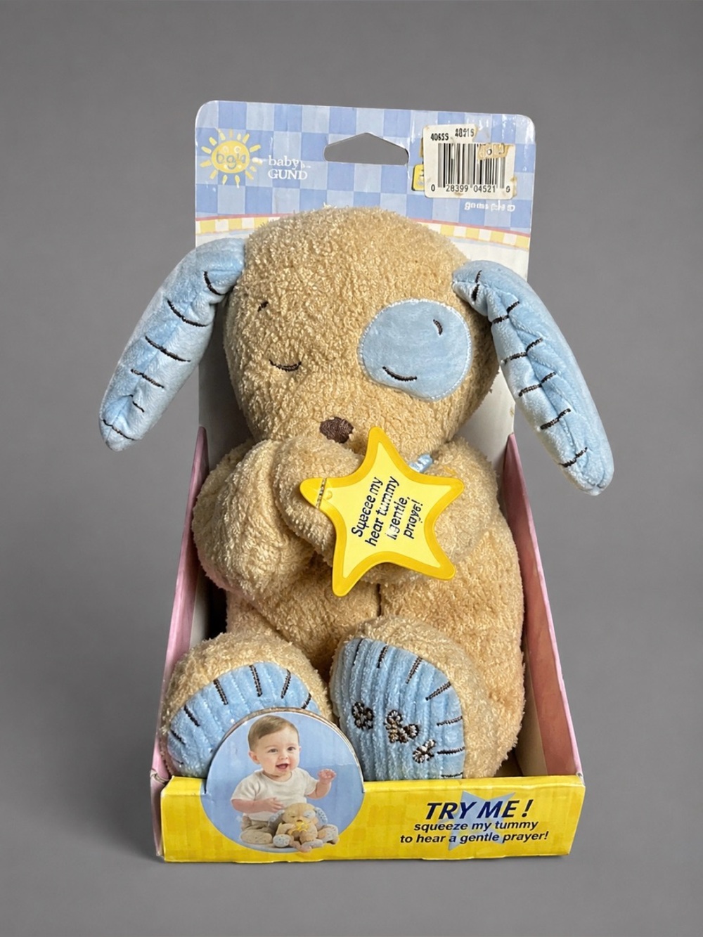 Vintage Bright Inspirations Kids II Prayer Friends Plush Tan Puppy Dog *No Sound